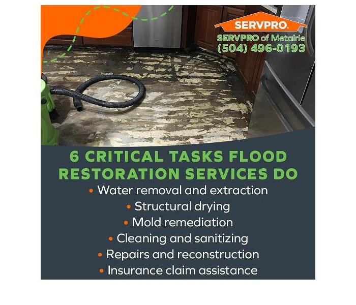 SERVPRO equipment in a flood damaged home