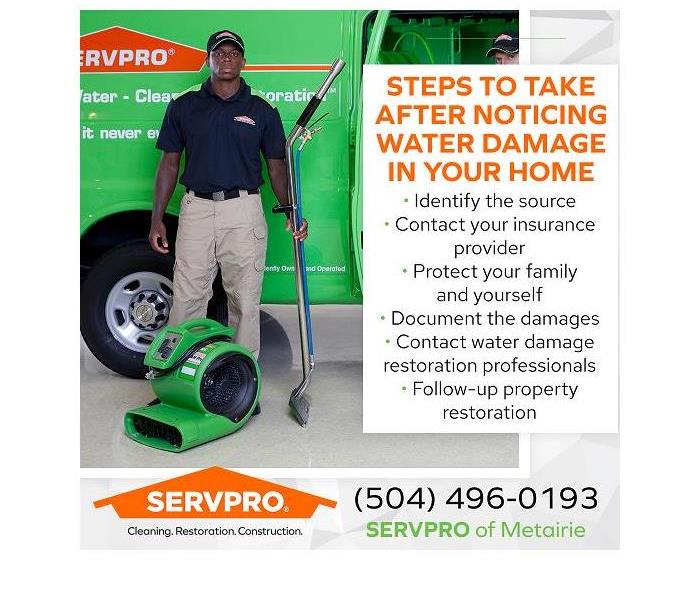 SERVPRO technician with equipment